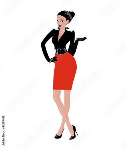 Frau im Businessoutfit, Illustration