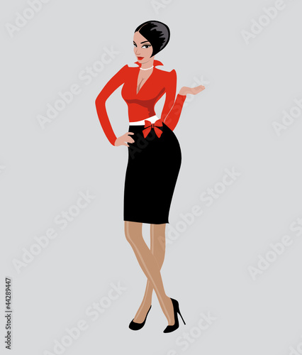 Frau im Businessoutfit, Illustration