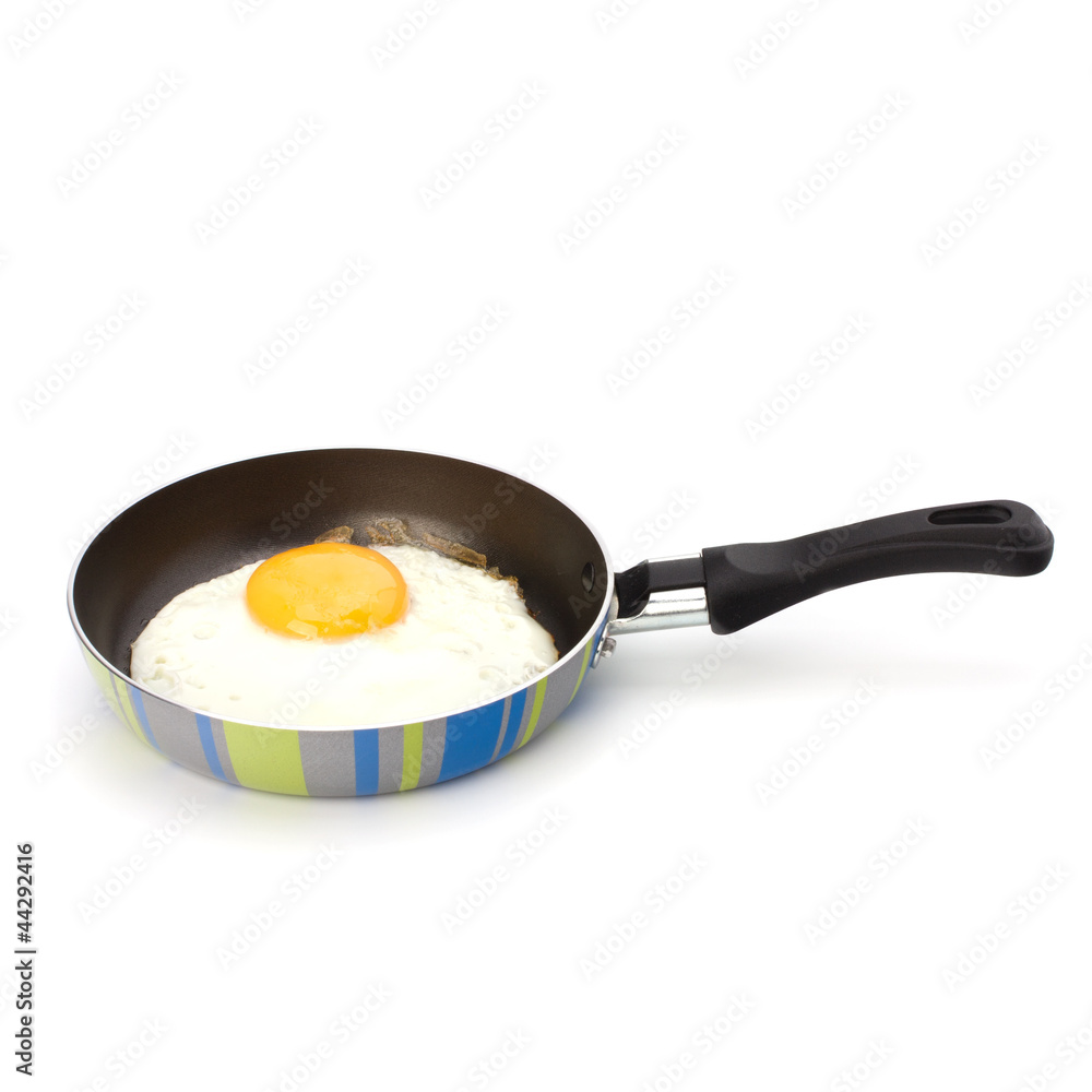 Fried egg on pan Fried egg on pan