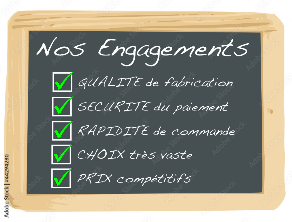 Obraz premium Ardoise : Nos Engagements
