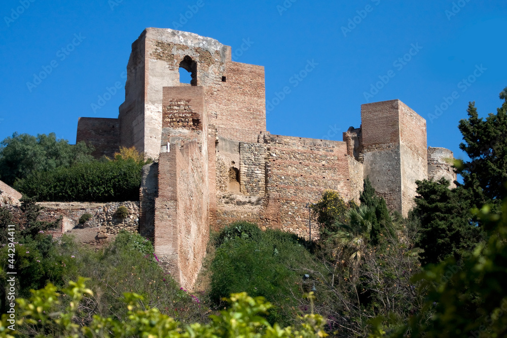 Alcazaba Castle in Malaga, Spain.