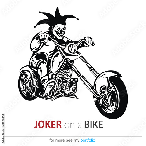 Joker on a bike