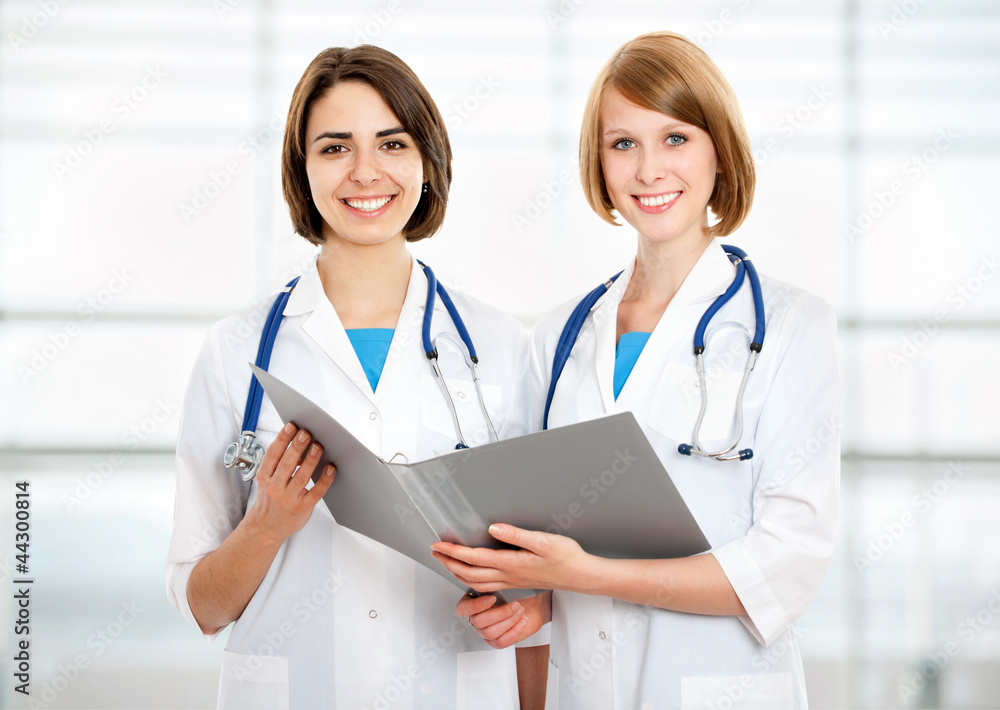 Portrait of two successful female doctors Portrait of two successful female doctors