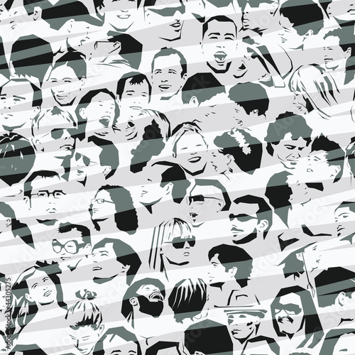 Crowd Seamless Background