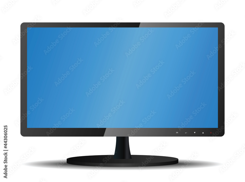 Lcd tv monitor. Illustration on white background Lcd tv monitor. Illustration on white background