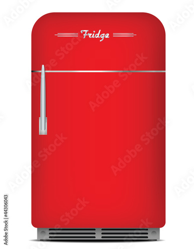 Red retro fridge