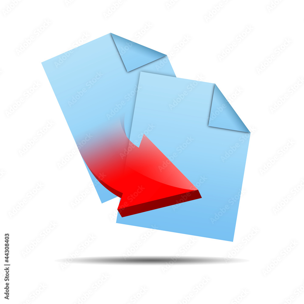 Icono 3D copiar documento Icono 3D copiar documento