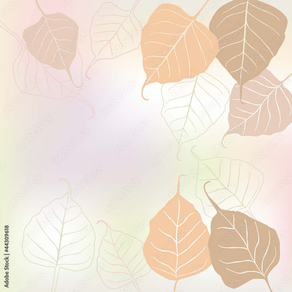 Leaves, spring - vector background