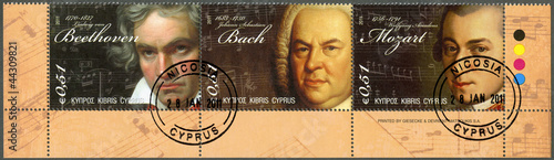 CYPRUS - 2011 : shows Beethoven, Bach and Mozart