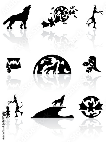 Black Halloween icons
