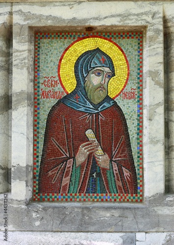 Mosaic ikon of Alexander Nevsky
