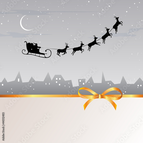 Vector Illustration of Santa Claus coming to City © Ramona Kaulitzki