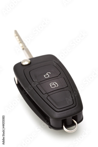 New car key with lock and unlock buttons