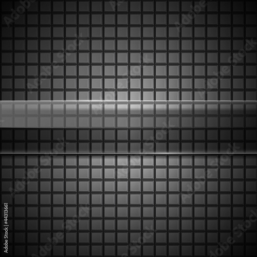 vector metal background with glass element