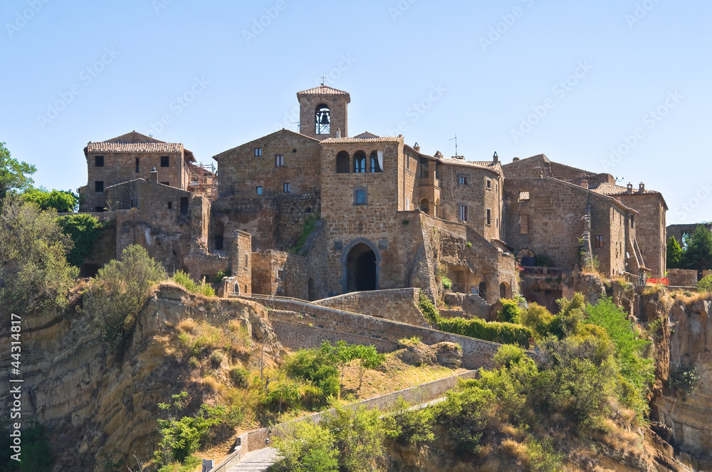 Fototapeta premium Panoramic view of Civita di Bagnoregio. Lazio. Italy.