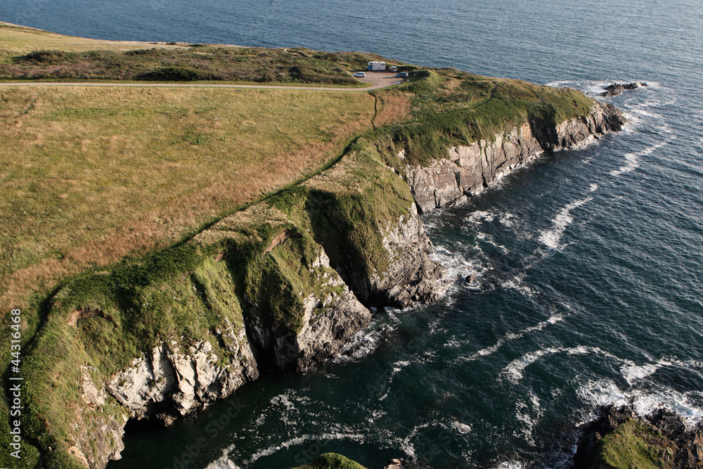 Obraz premium Photo aérienne de la Pointe de Trefeuntec, Finistère