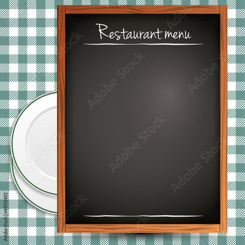 Empty blackboard - Restaurant menu background