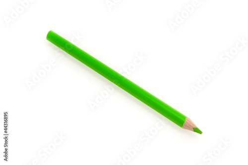 green pencil isolated