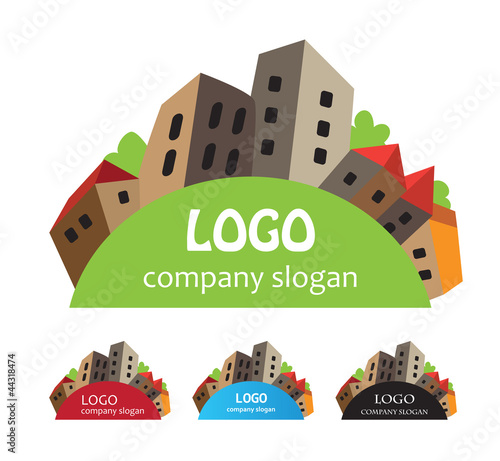 Real estate / houses logo icons isolated on white