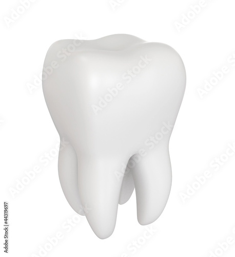 3d tooth isolated on white background