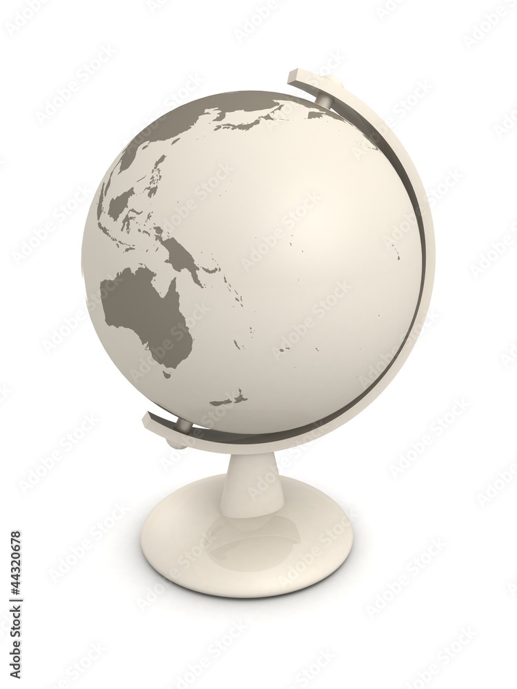 classic school globe on white background classic school globe on white background