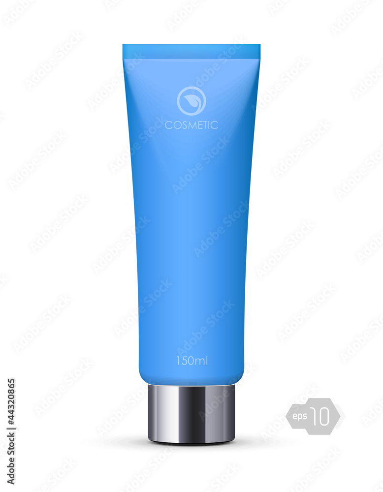 Blue Long Clean Tube Of Cream: Vector Version Blue Long Clean Tube Of Cream: Vector Version