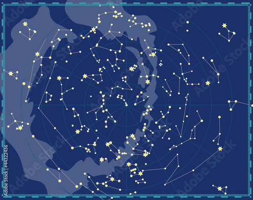 Celestial Map of The Night Sky