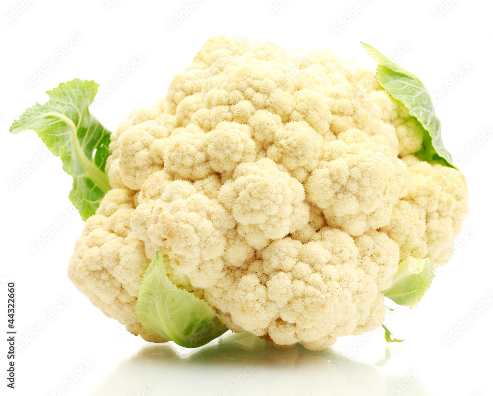 Fresh cauliflower isolated on white Fresh cauliflower isolated on white