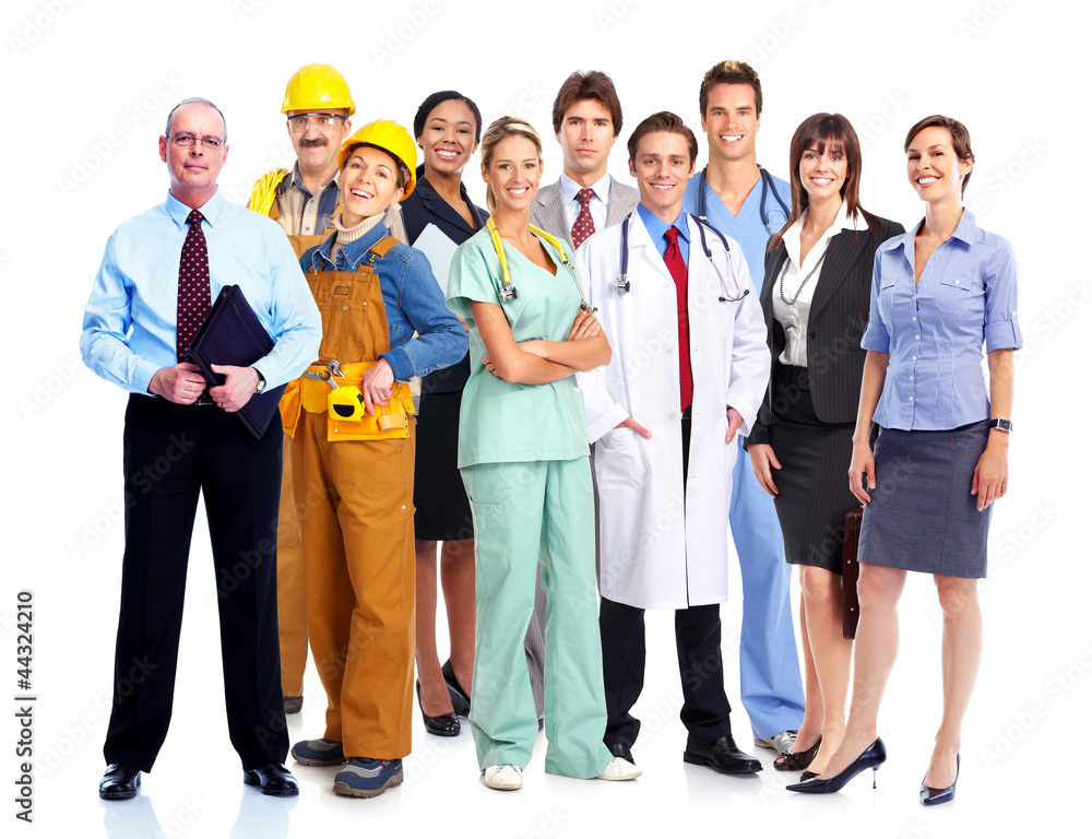 Group of industrial workers. Group of industrial workers.