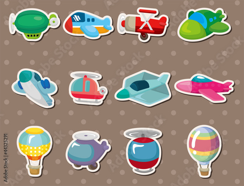 cartoon airplane stickers