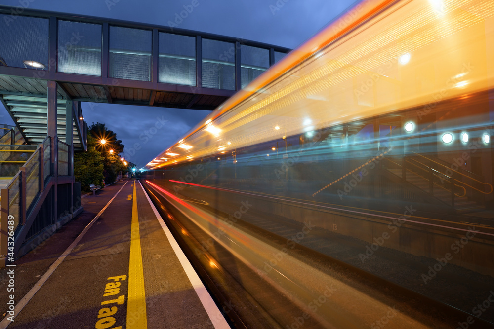 Train station at night Train station at night