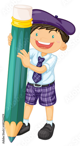 boy with a pencil