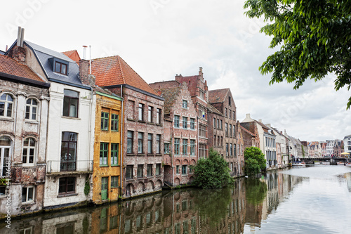 Channel in center of Ghent, Belgium
