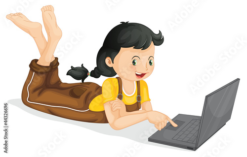 laptop and girl