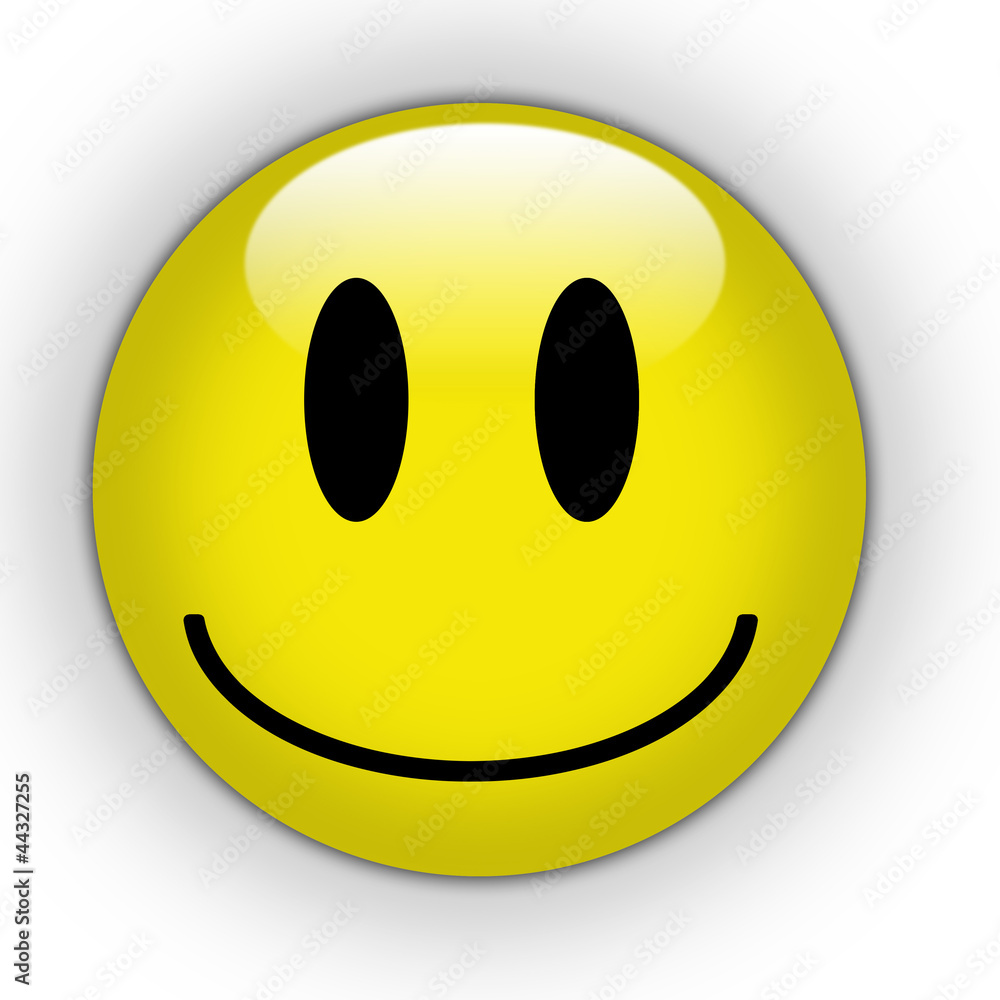 Fototapeta premium Smile yellow button