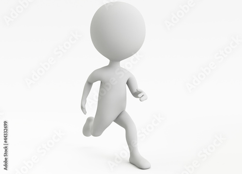 3d humanoid character running