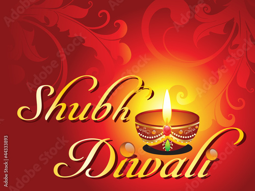 abstract shubh diwali card