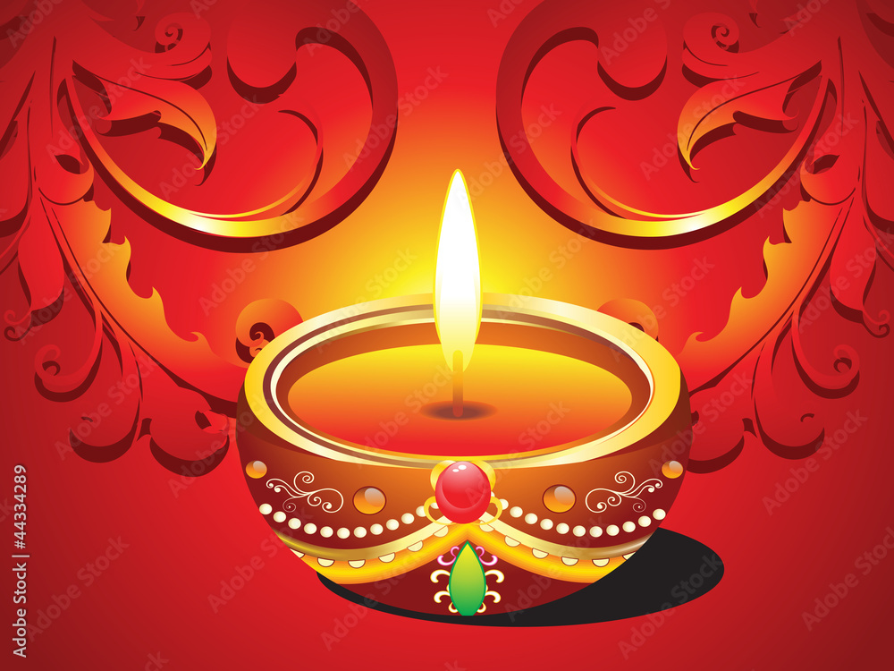 Fototapeta premium abstract diwali traditional card
