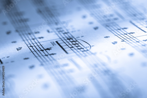 Music score on paper