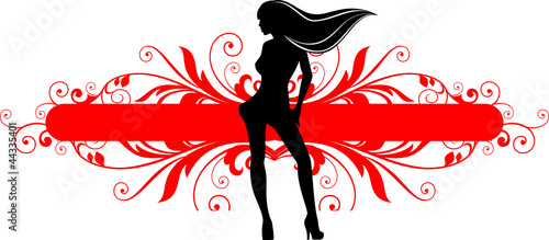 Slim girl curly hair