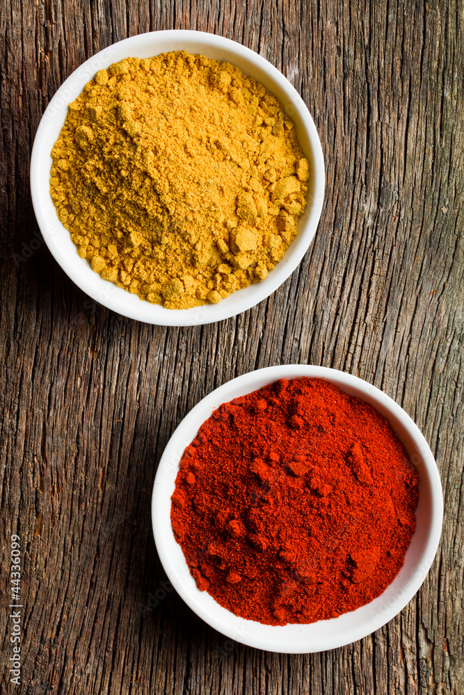 various colored spices various colored spices