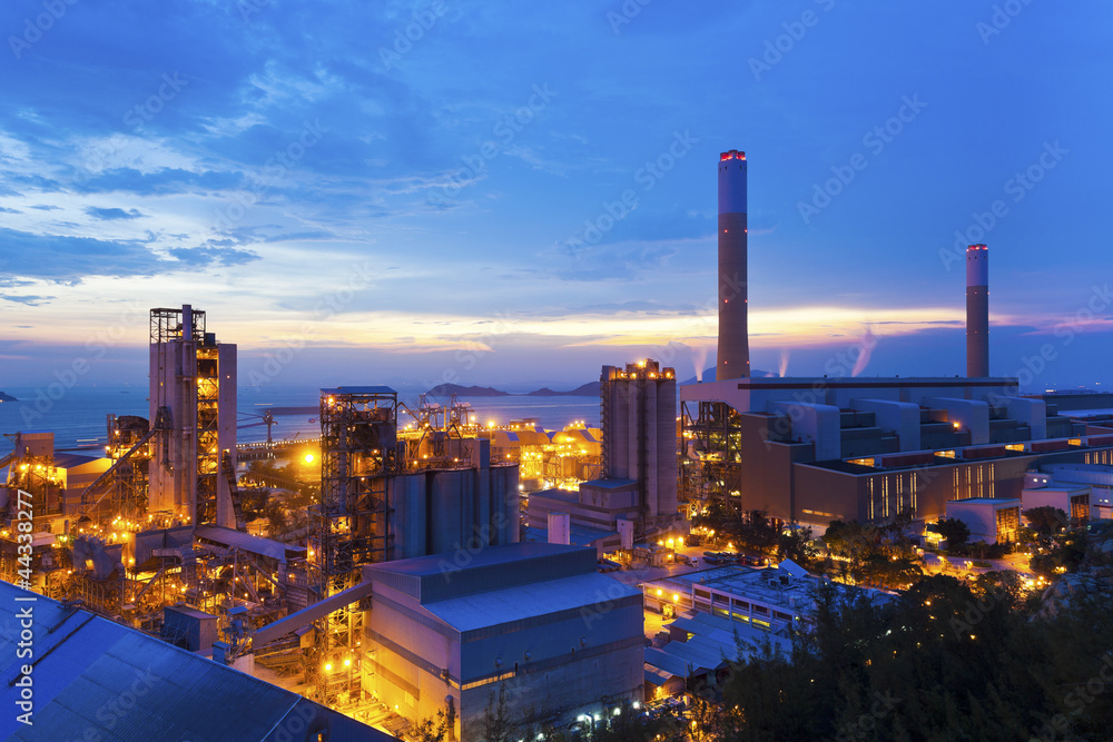 Power plants in Hong Kong along the coast