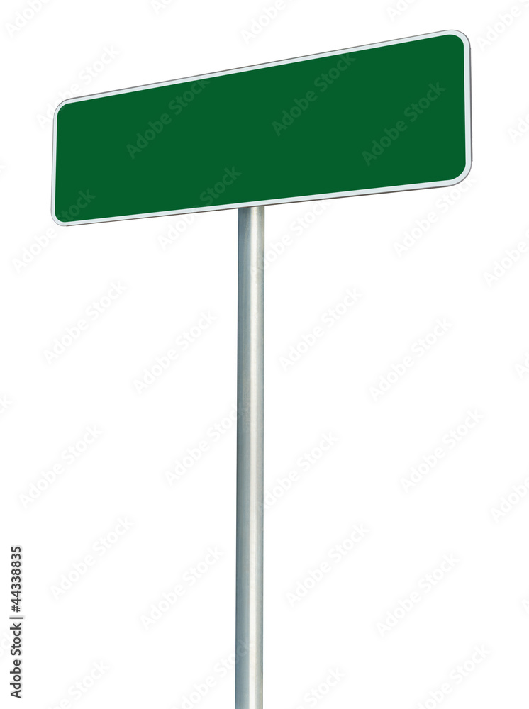 Blank Green Road Sign Isolated, Large White Frame Framed Roadsid Blank Green Road Sign Isolated, Large White Frame Framed Roadsid