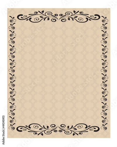 Paper decorated with ornaments