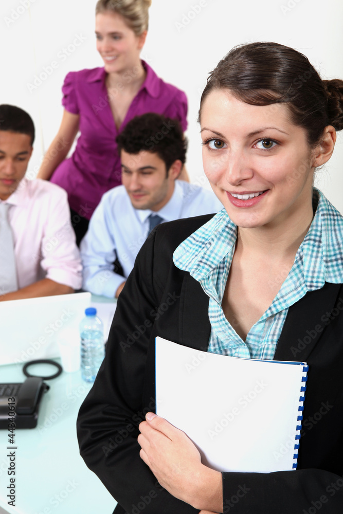Woman leading business-meeting