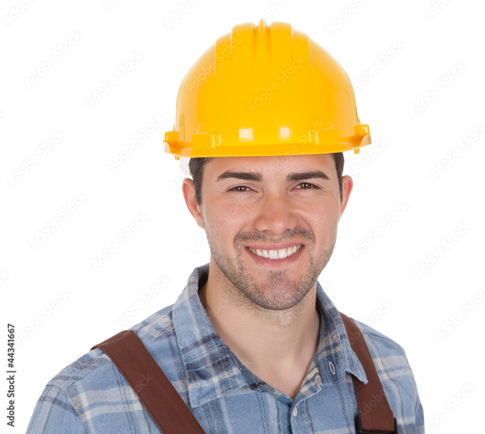 Worker wearing hard hat Worker wearing hard hat