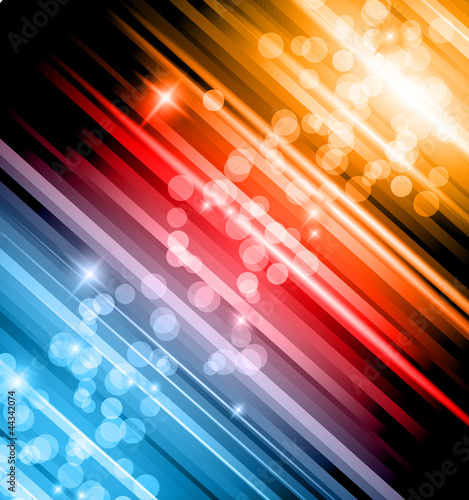 Abstract Glow of Lights background with rainbow colors