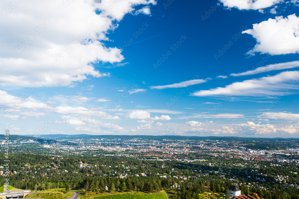 Panorama view of Oslo