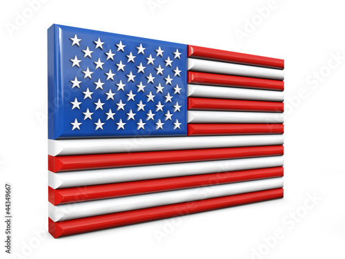 USA Flag 3d render illustration photo