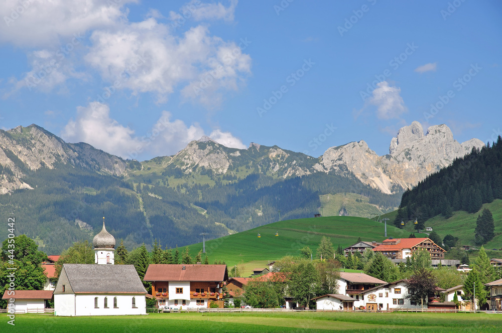 Plakat Urlaubsort Tannheim im Tannheimer Tal in Tirol